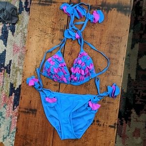 La Vie En Rose aqua 2 piece swimsuit